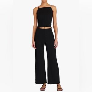 Black Women's Black Pant and Top Set